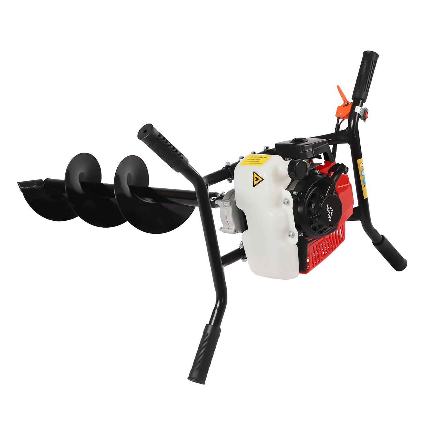 71CC 2-Stroke Gas Powered Earth Auger Post Hole Digger with 4"/6"/8" Drills, 3.13HP Hole Digging Machine Auger Spiral Drill Bit Borer Fence Ground Drill for Garden & Lawn Digging Planting Drilling