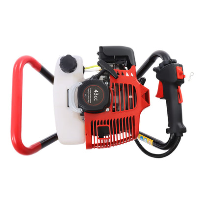 71CC 2-Stroke Gas Powered Earth Auger Post Hole Digger with 4"/6"/8" Drills, 3.13HP Hole Digging Machine Auger Spiral Drill Bit Borer Fence Ground Drill for Garden & Lawn Digging Planting Drilling