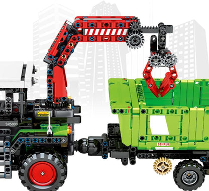 3 in 1 Harvester Agricultural Machinery Tractor Building Block Set Toys Kit for Adult, MOC Building Car Model for Boys12+ (1481pcs) Block Collectible Car Set