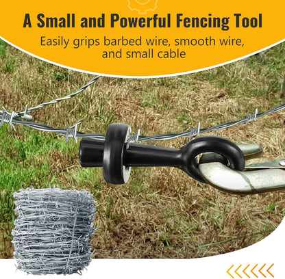 Dreyoo Barbed Wire Pullers, Replacement for S16111000 Wire Gripper for Barb Wire, Fence Stretcher Tool, Effortlessly Tighten and Repair Barb and Fence Wire, Steel Metal, 5 x 2 x 2 Inch, Black